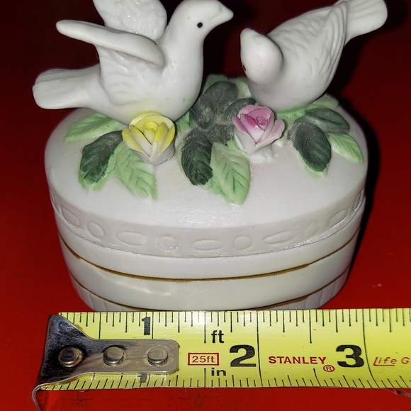 Vintage 2 Turtle Dove Trinket Box - Picture 11 of 14